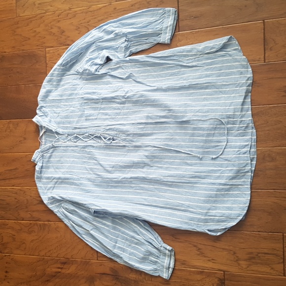 Zara Trafaluc Cotton Striped Oversized Tunic Size XS - Picture 1 of 16